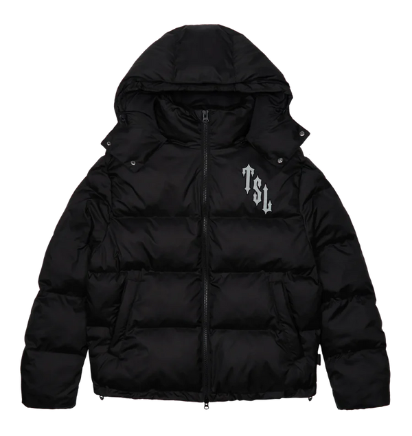 Trapstar Shooters Hooded Puffer Jacket - Black/Reflective
