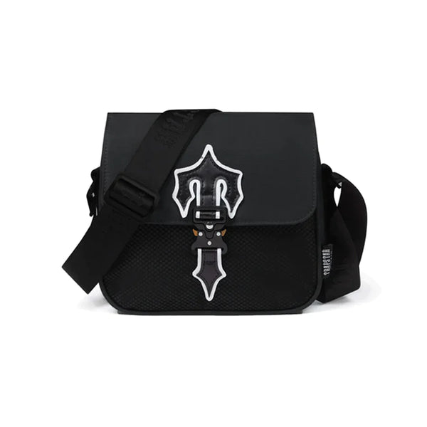 Trapstar Messenger Bag 1.0 Black and Front