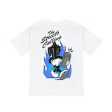 Trapstar 'The Street's Calling' Tee - White/Blue and Front